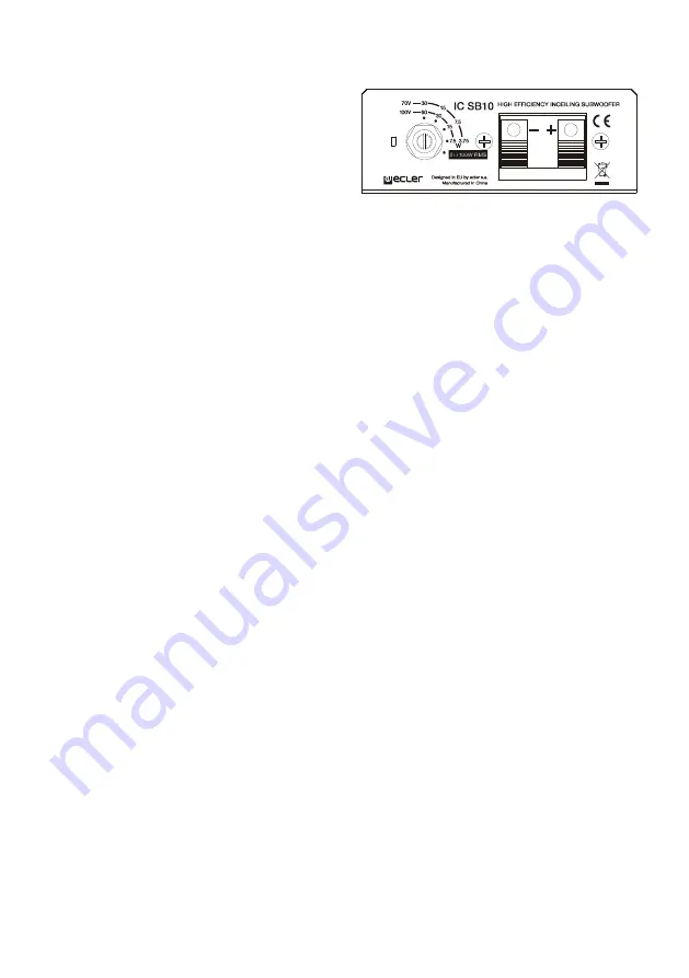 Ecler IC SB10 Instruction Manual Download Page 17