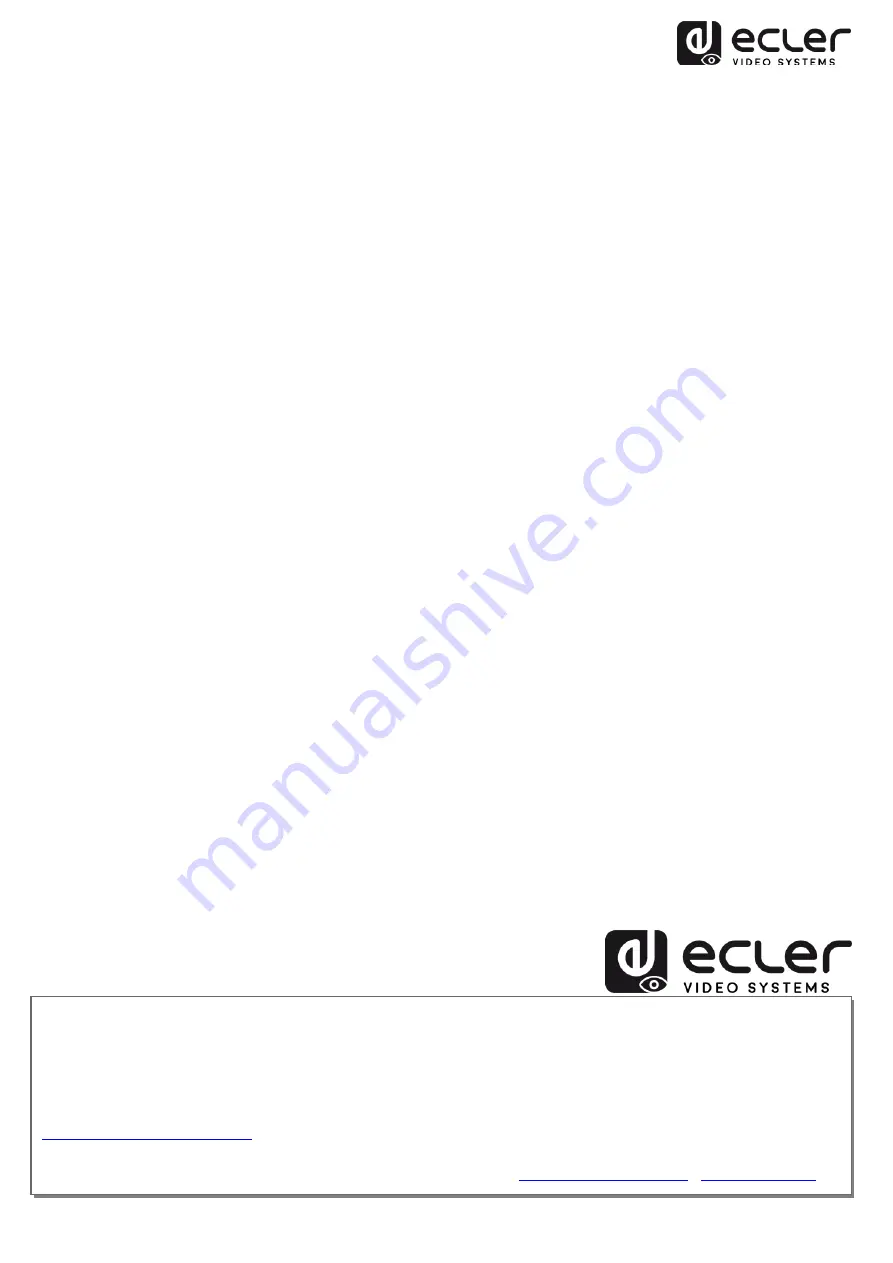 Ecler VEO-MXH44 User Manual Download Page 20