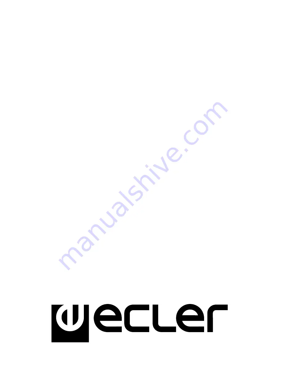 Ecler WPTOUCH User Manual Download Page 1