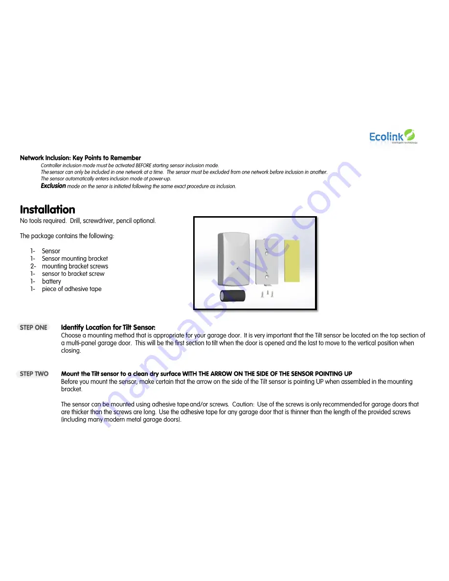 Ecolink Z-Wave Installation Instruction Download Page 2