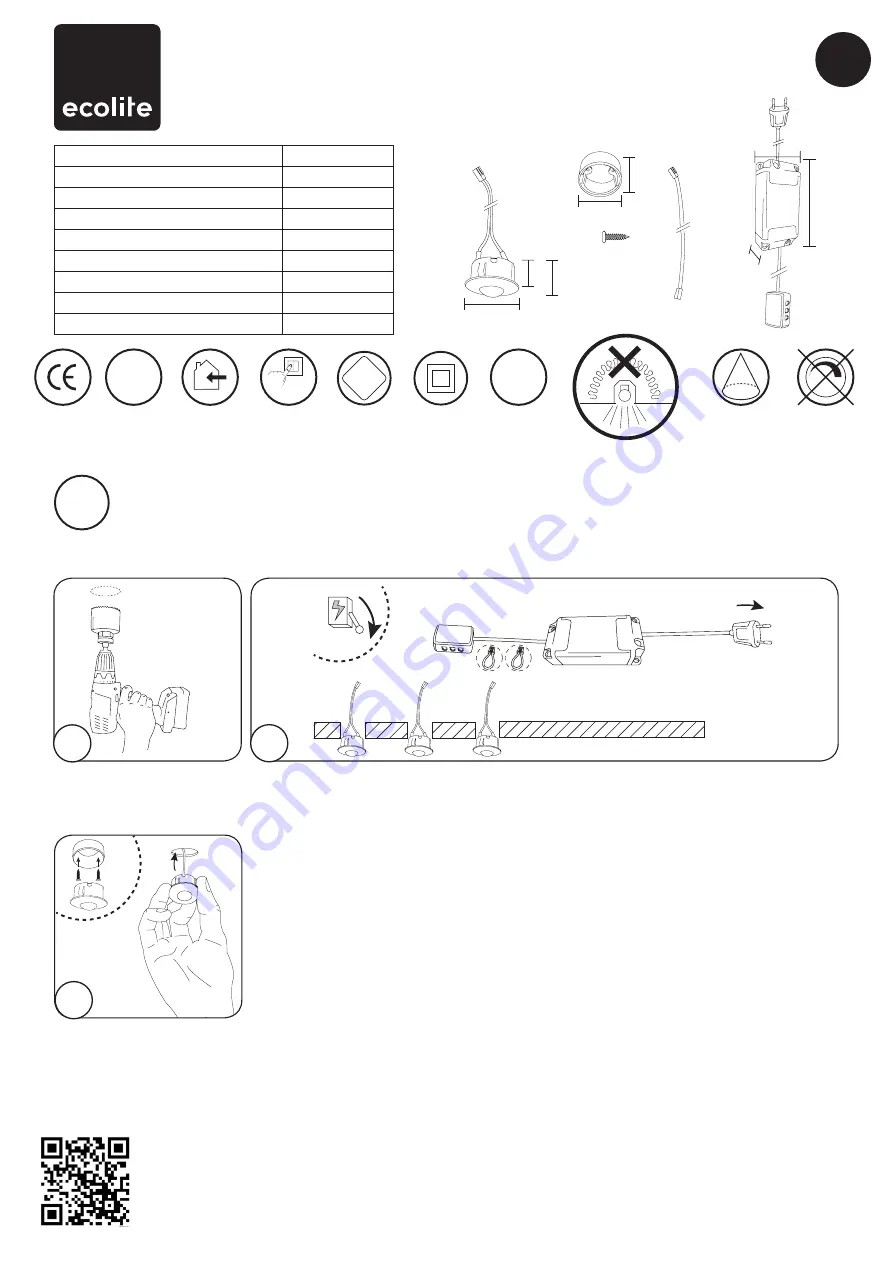 Ecolite Pluto Manual Download Page 1