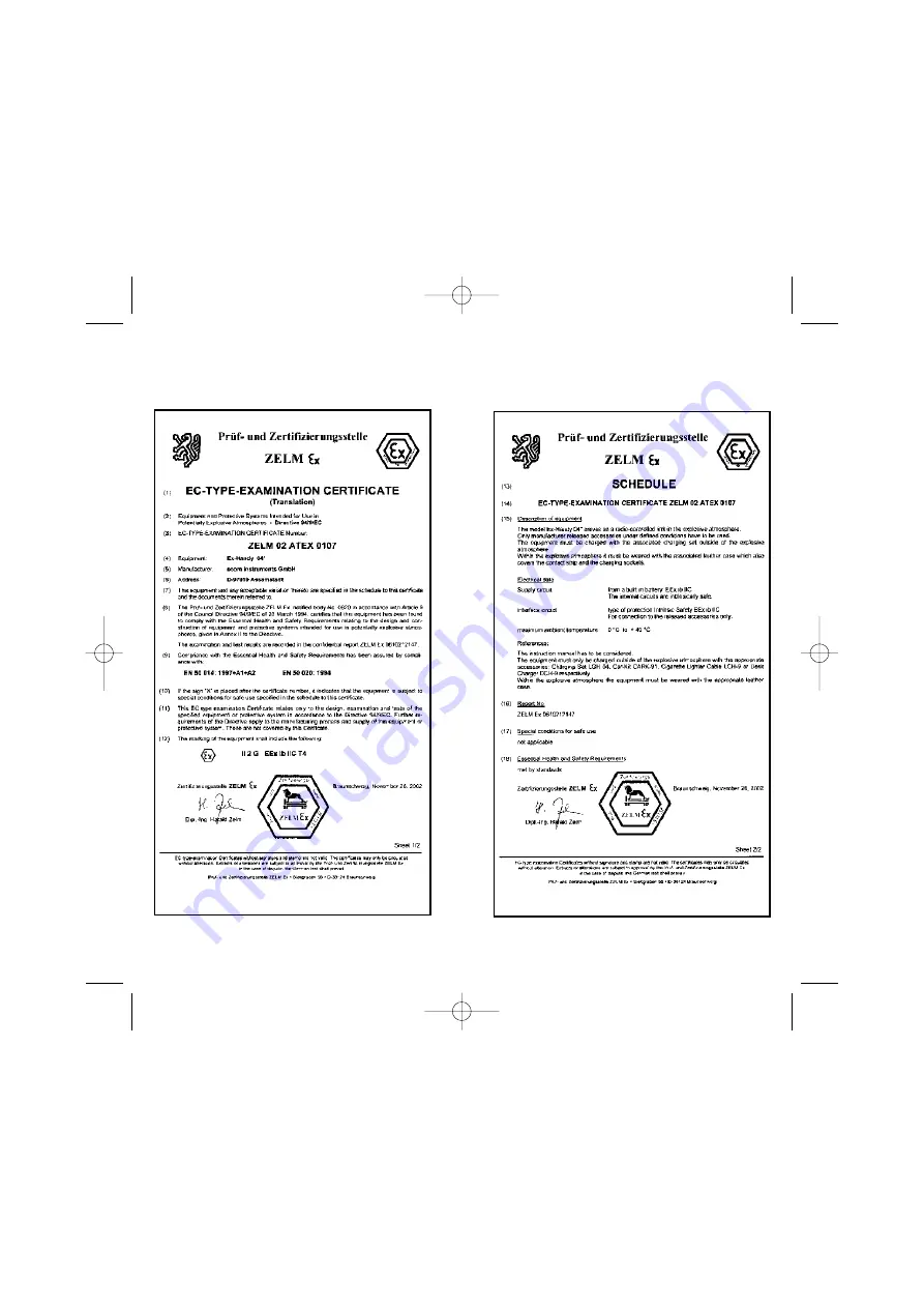 Ecom Ex-Handy 04 Operating Instructions Manual Download Page 89