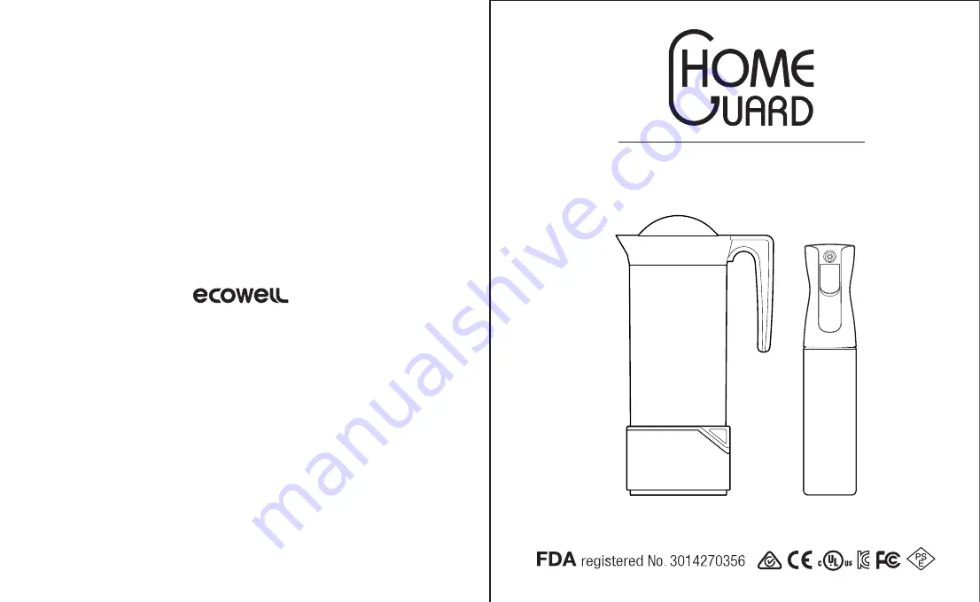 Ecowell Homeguard Скачать руководство пользователя страница 1