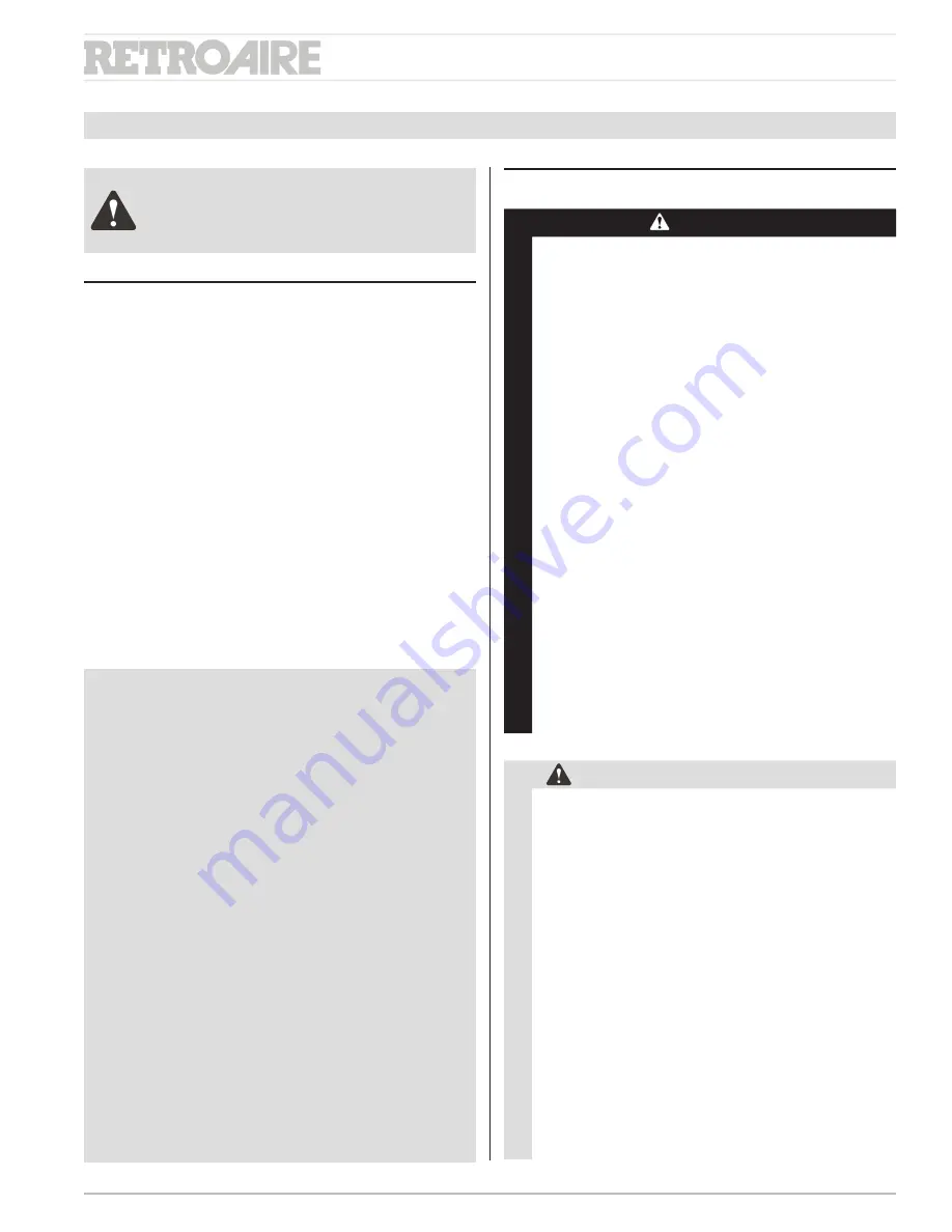 ECR RETROAIRE R10C Installation, Operation & Maintenance Manual Download Page 3