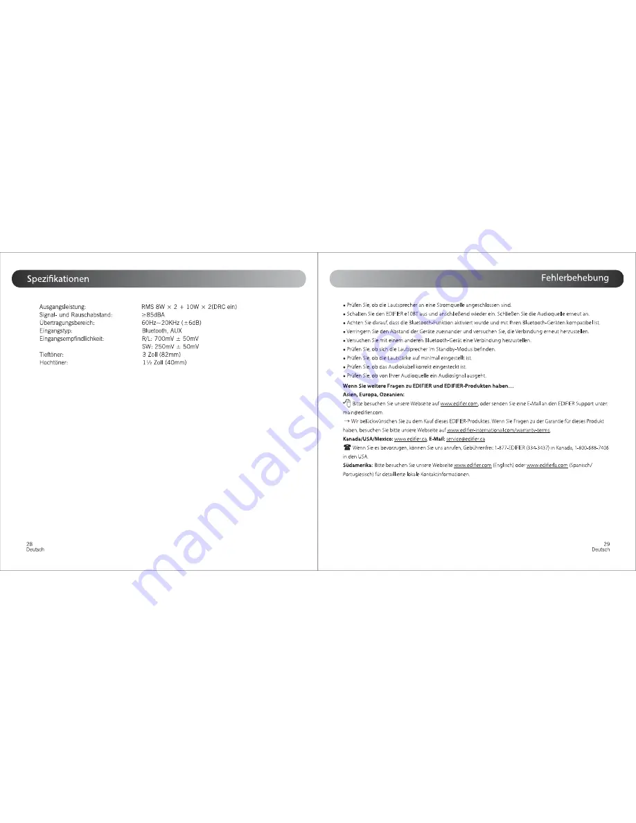 EDIFIER e10BT User Manual Download Page 16