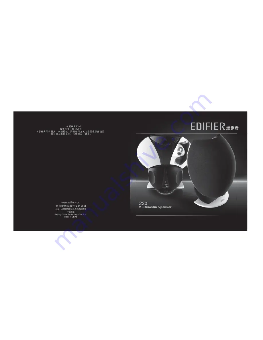 EDIFIER e20 User Manual Download Page 1