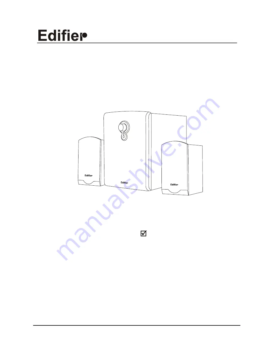 EDIFIER R133 User Manual Download Page 1