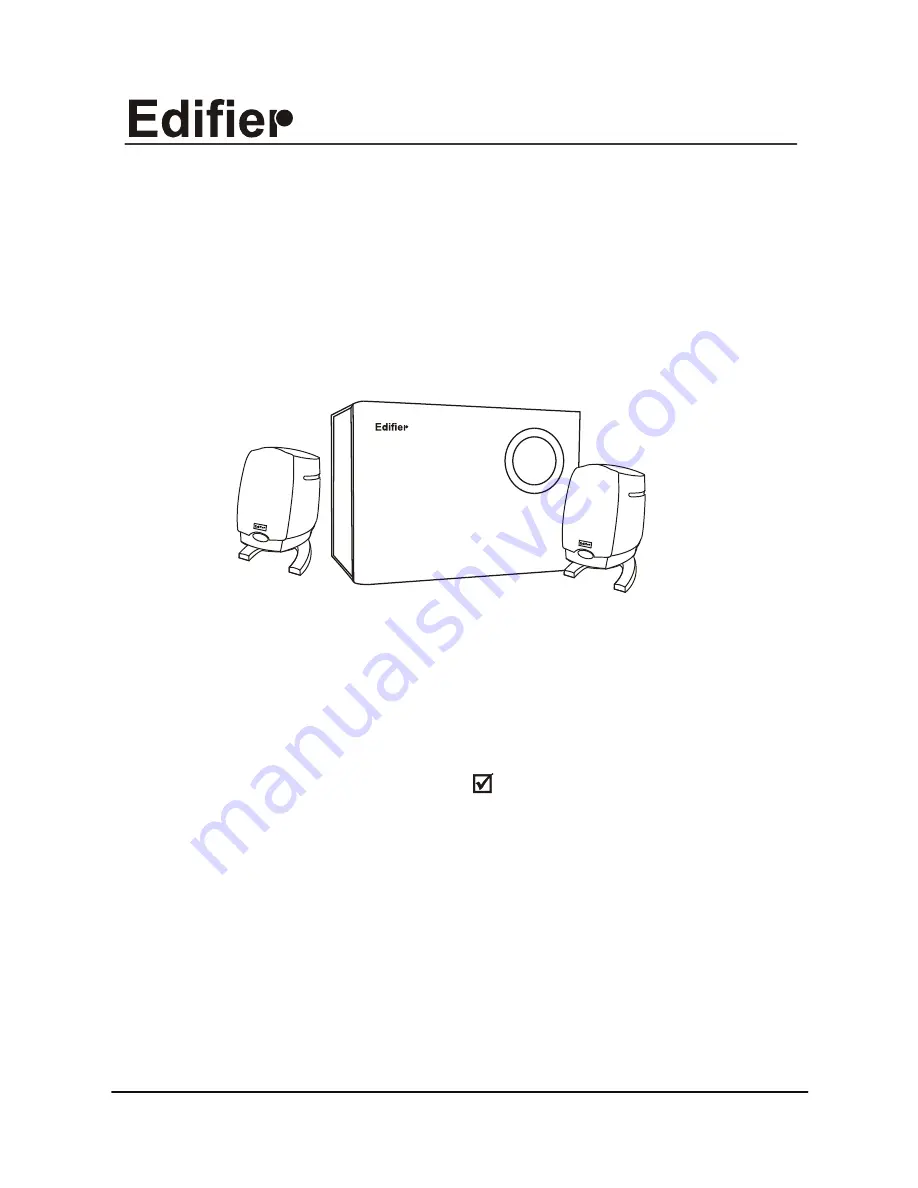 EDIFIER R202 User Manual Download Page 1