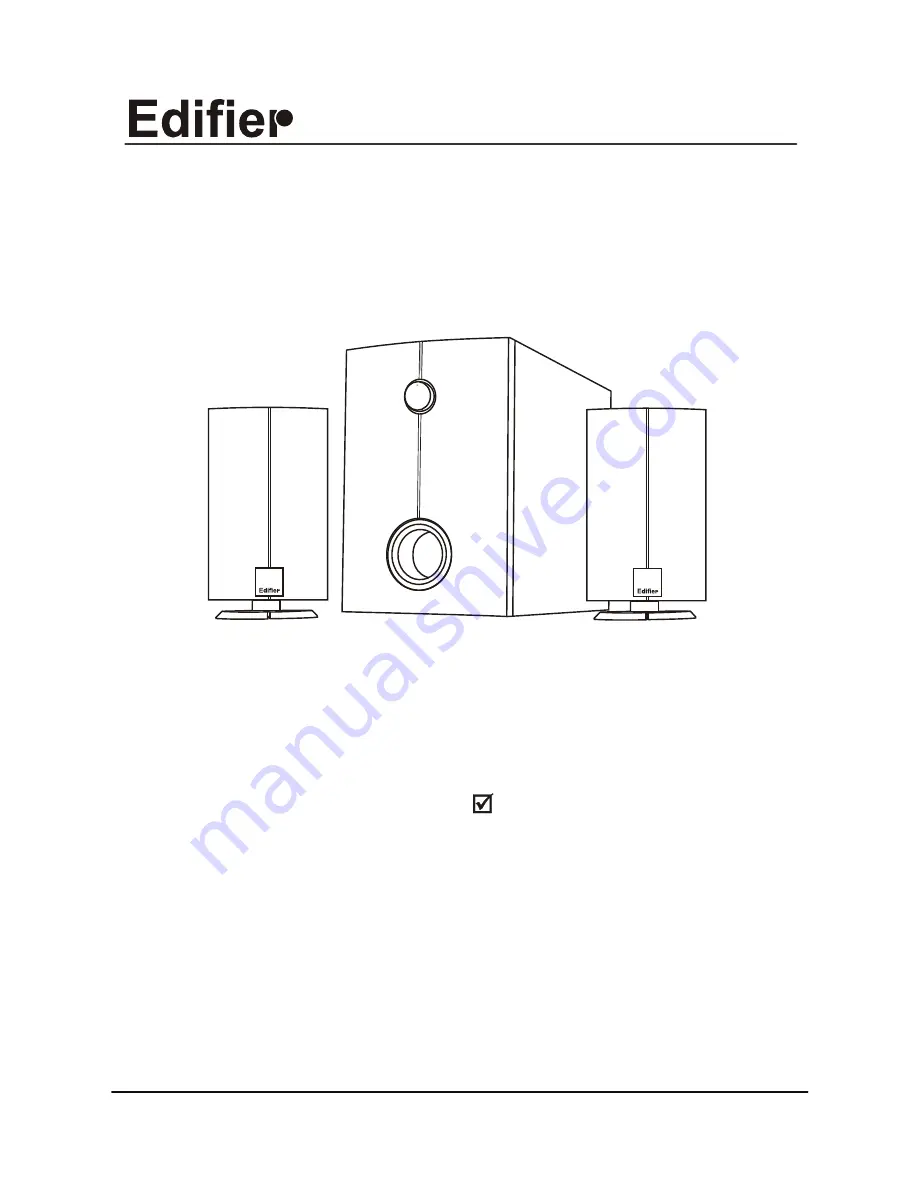 EDIFIER R301 User Manual Download Page 1