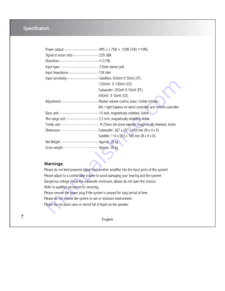 EDIFIER S730 User Manual Download Page 8