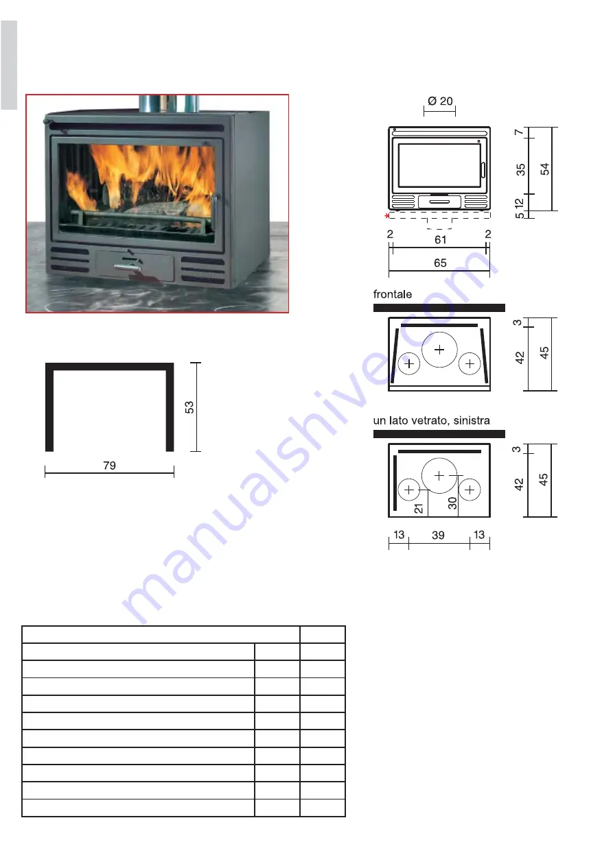 EdilKamin Firebox Deco Series Installation, Use And Maintenance Manual Download Page 10