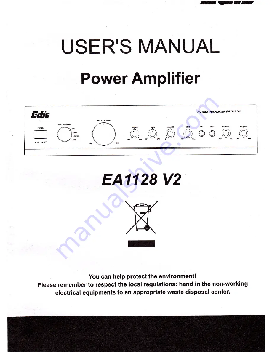 Edis EA1128 V2 User Manual Download Page 1