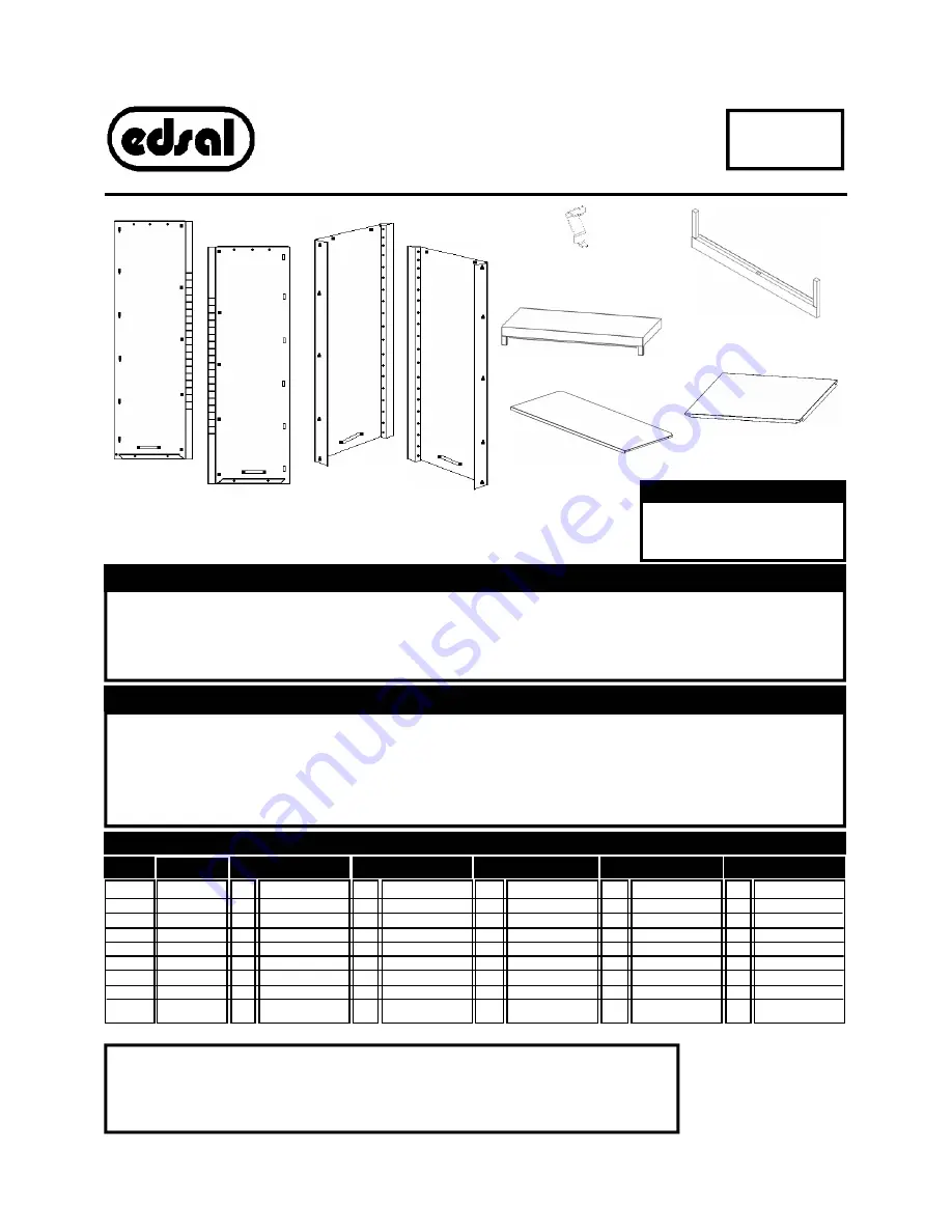 Edsal EBC30 Quick Assembly Download Page 1