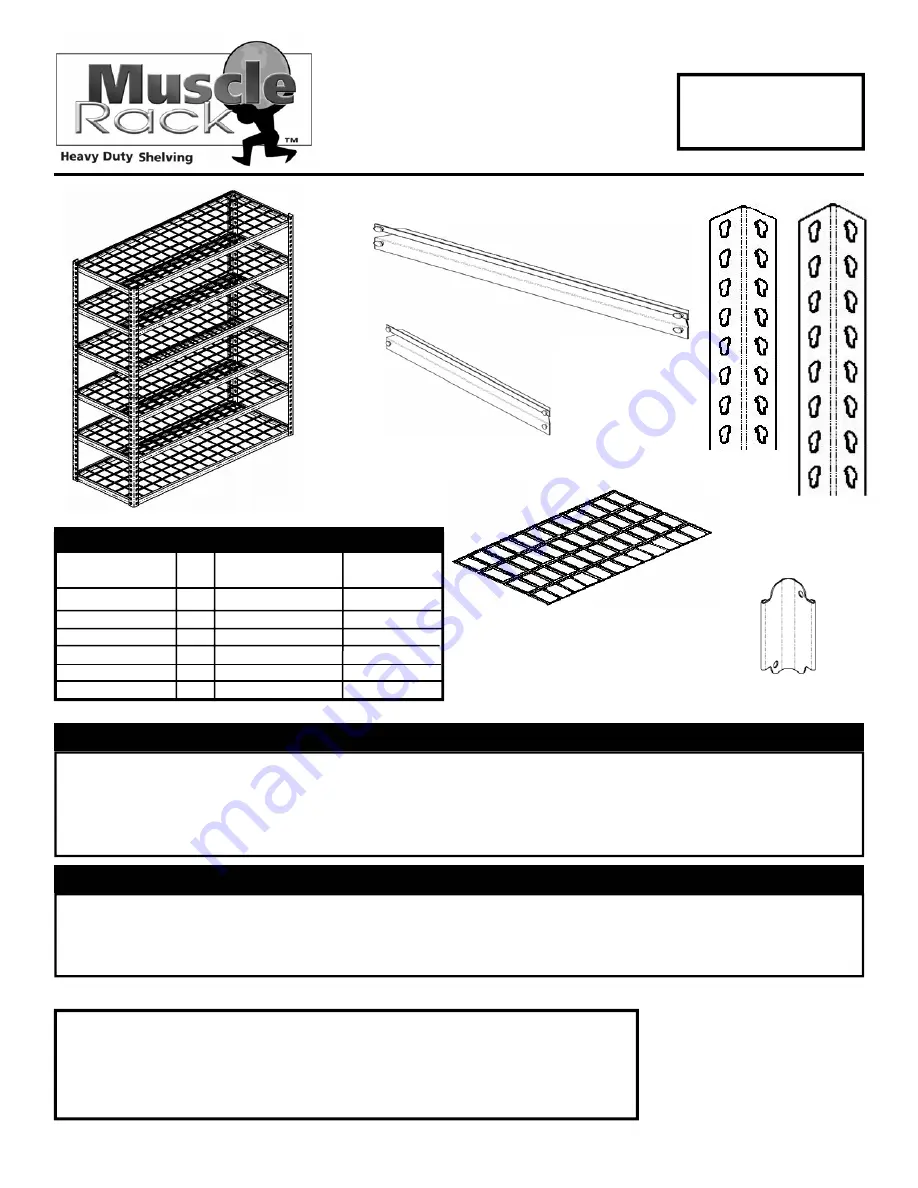 Edsal Muscle Rack UR184884WR6 Скачать руководство пользователя страница 1