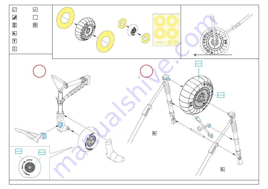 Eduard Brassin He 111 late wheels Quick Start Manual Download Page 2