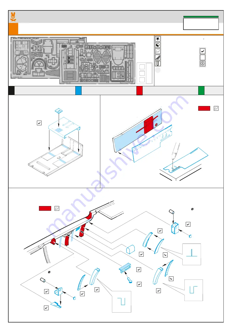 Eduard F-100C interior pt.2 Скачать руководство пользователя страница 1