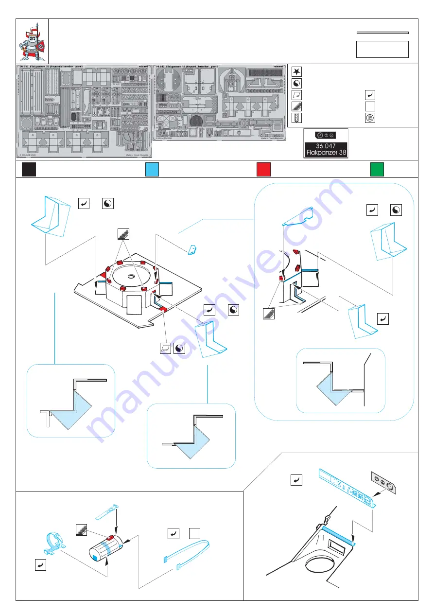 Eduard Flakpanzer 38 (Gepard) interior Quick Start Manual Download Page 1