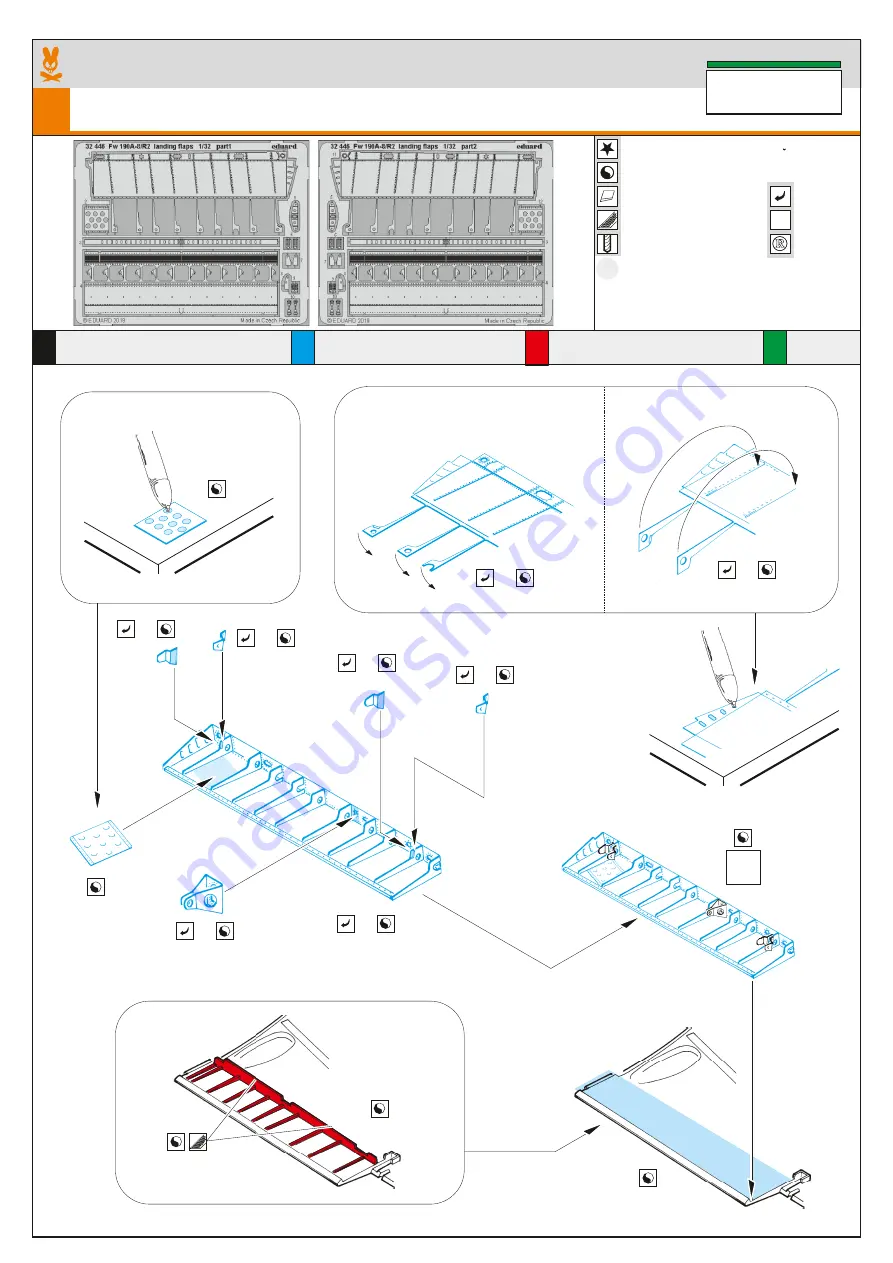 Eduard Fw 190A-8/R2 landing flaps Скачать руководство пользователя страница 1