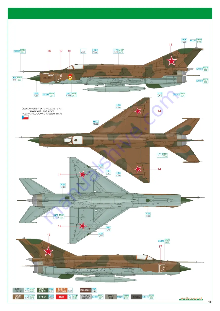 Eduard MiG-21bis Instruction Sheet Download Page 14