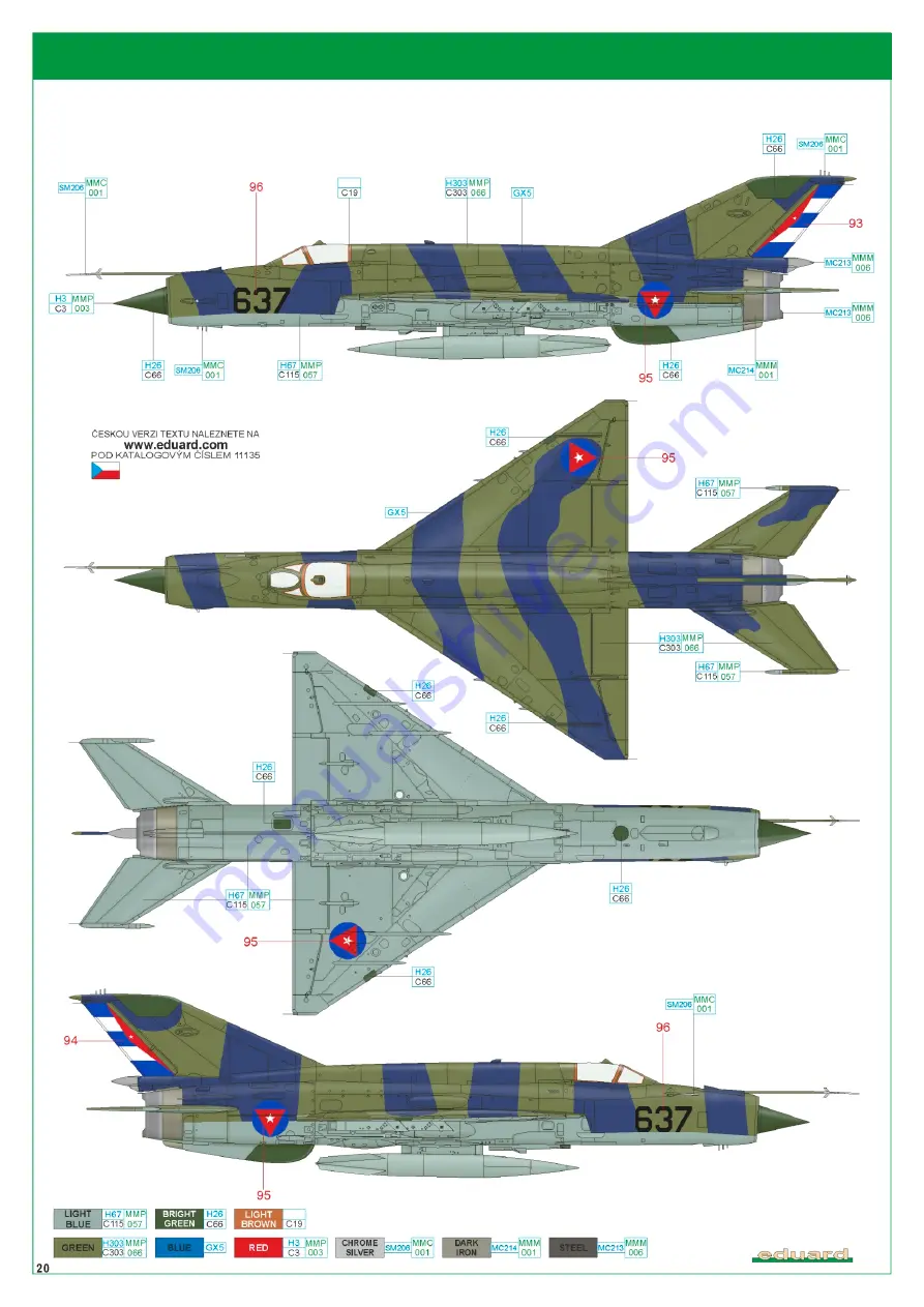 Eduard MiG-21bis Instruction Sheet Download Page 19