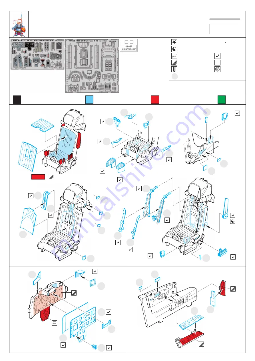 Eduard MiG-29 Fulcrum 9-13 interior S.A. Manual Download Page 1