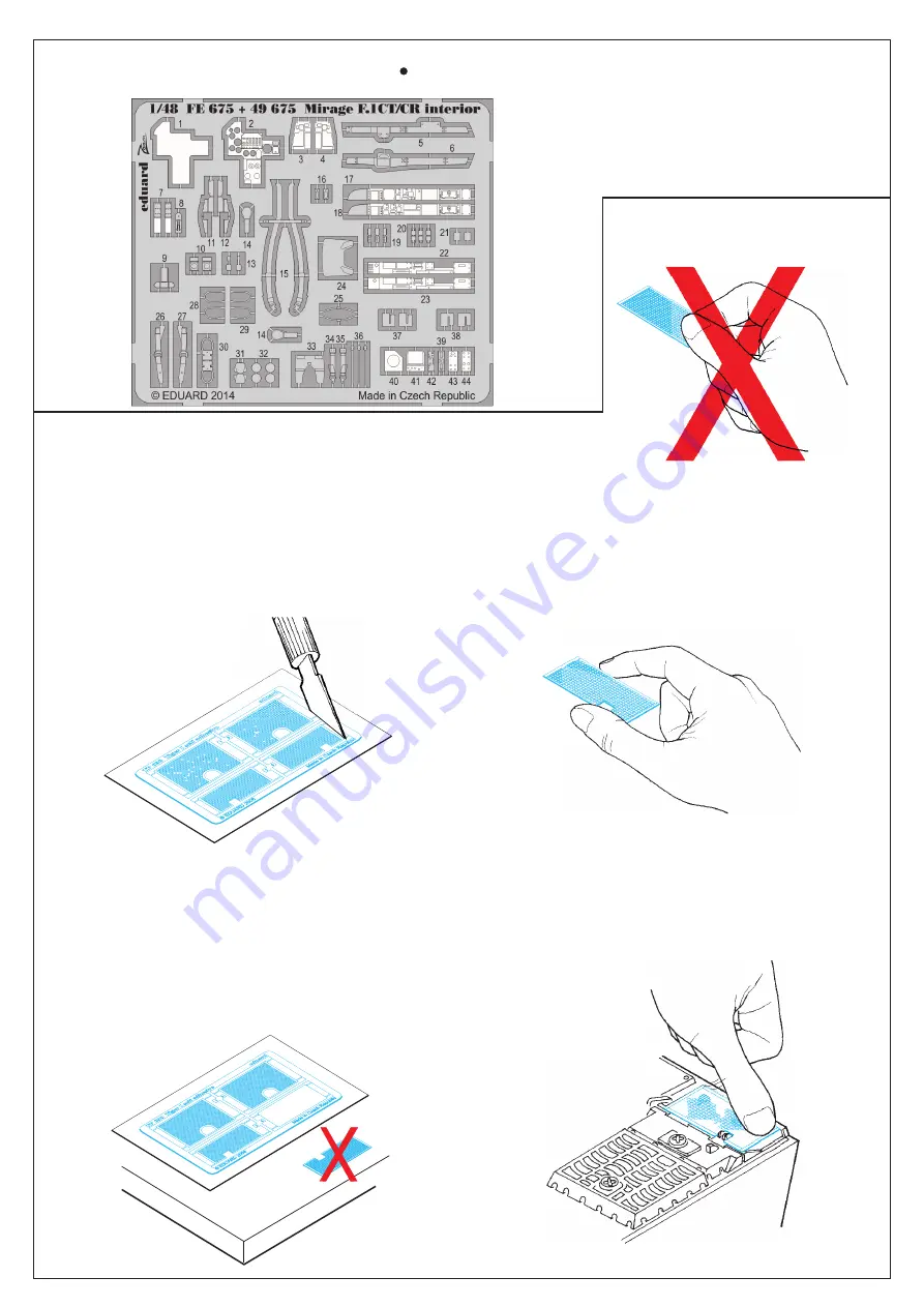 Eduard Mirage F.1CT/CR interior S.A. Quick Start Manual Download Page 4