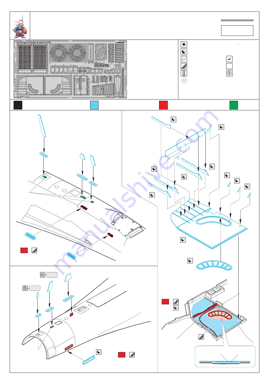 Eduard Su-35 Flanker E exterior 1/48 Скачать руководство пользователя страница 1