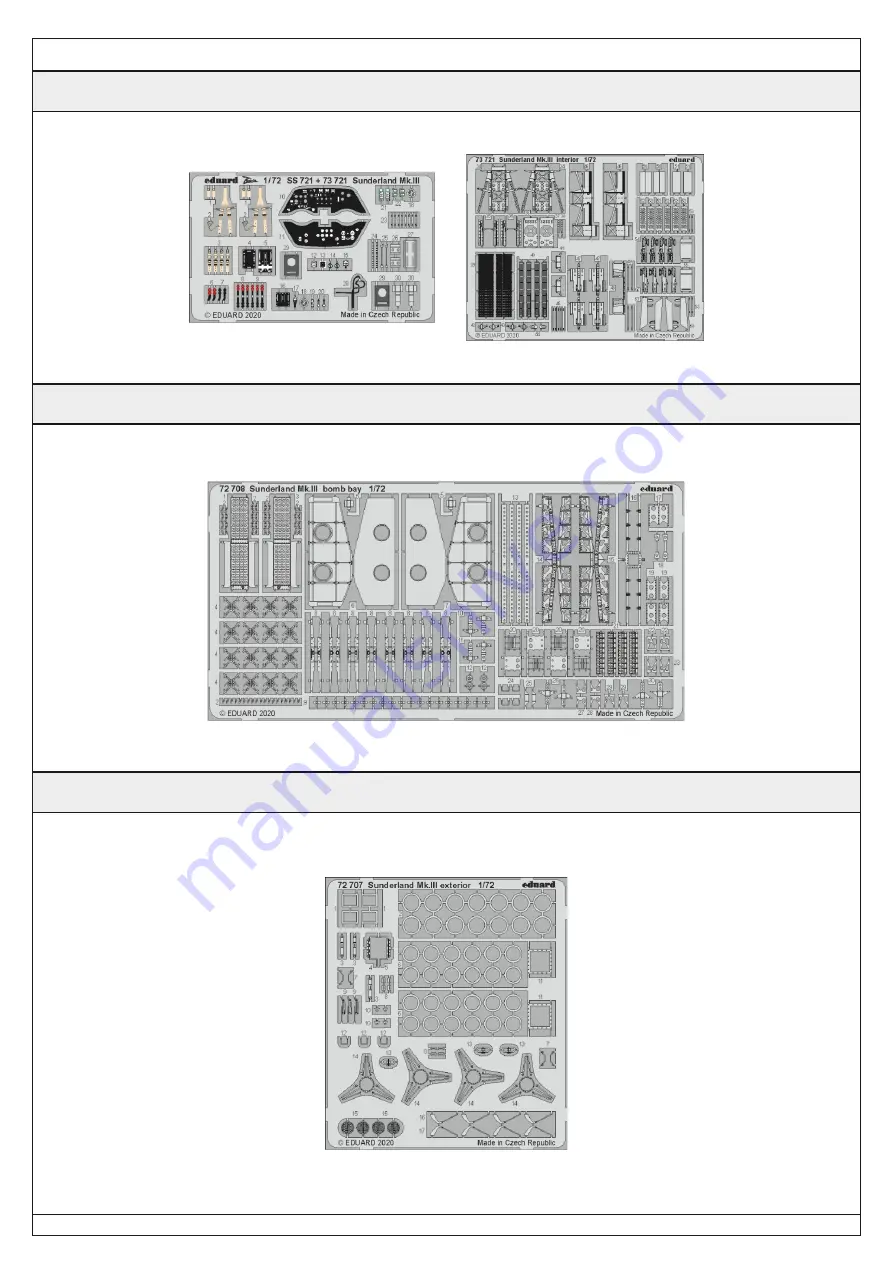 Eduard Sunderland Mk.III maintenance platforms Скачать руководство пользователя страница 4