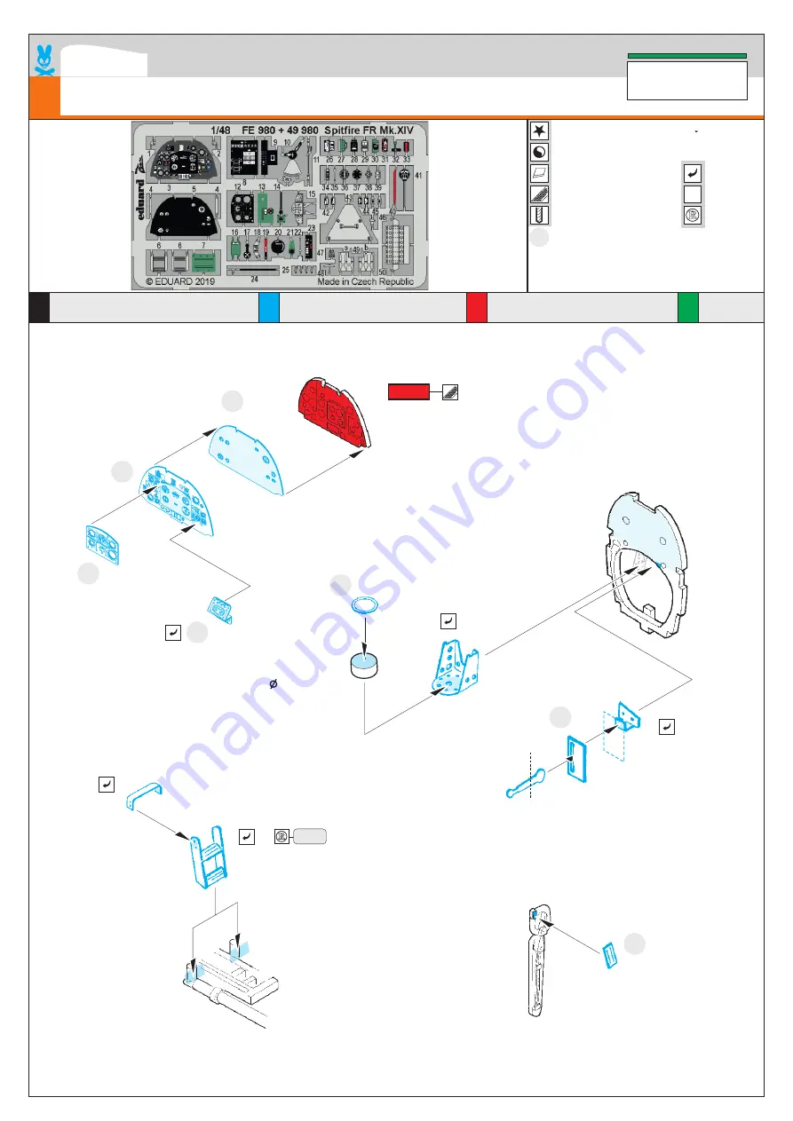 Eduard Zoom Spitfire FR Mk.XIV Скачать руководство пользователя страница 1