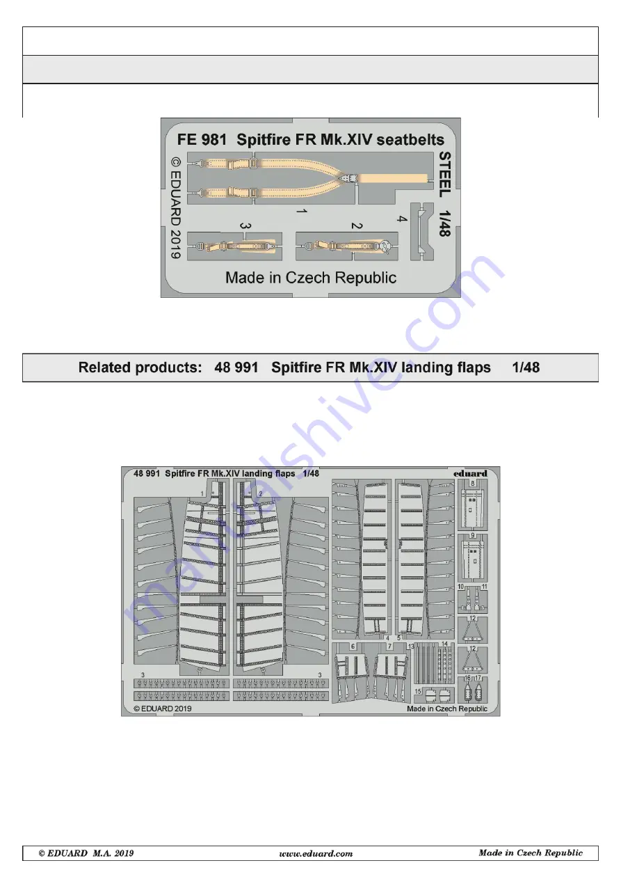 Eduard Zoom Spitfire FR Mk.XIV Скачать руководство пользователя страница 4