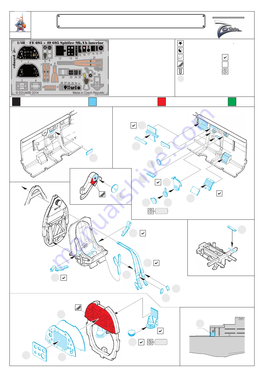 Eduard Zoom Spitfire Mk.Vb interior S.A. Manual Download Page 1