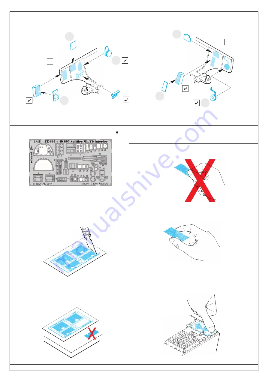 Eduard Zoom Spitfire Mk.Vb interior S.A. Manual Download Page 2