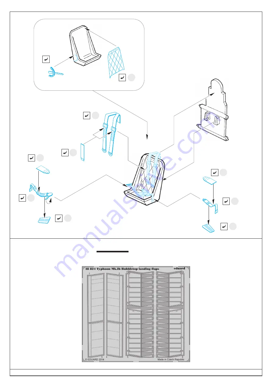 Eduard Zoom Typhoon Mk.Ib Bubbletop interior S.A. Manual Download Page 3