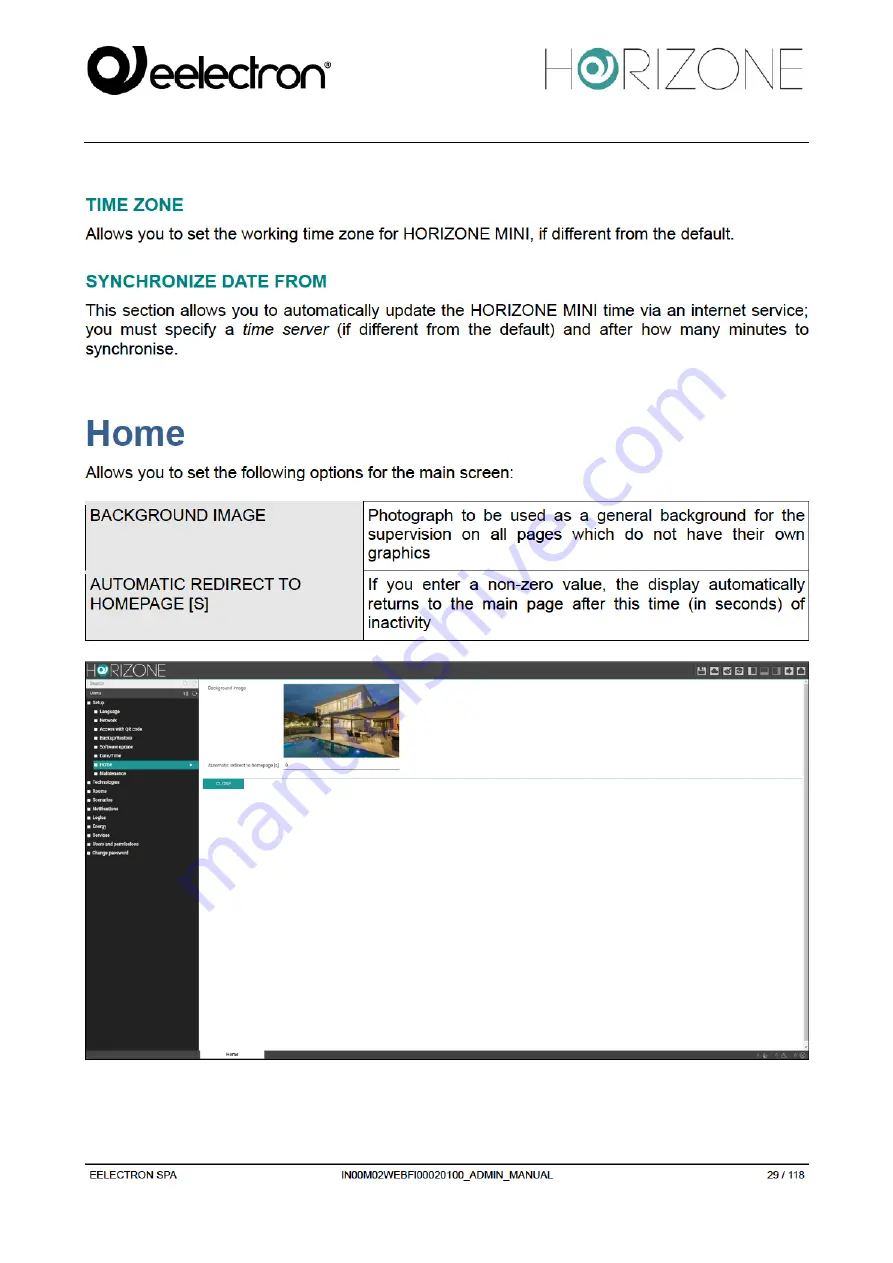 Eelectron Horizone Mini IN00M02WEB Installation Manual Download Page 29