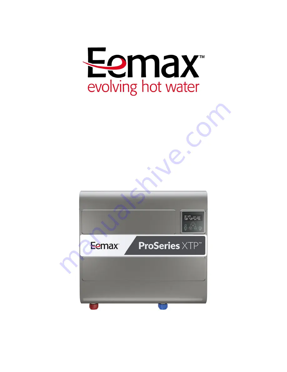 EemaX XTP PRO Series Installation, Operation And Maintenance Manual Download Page 1