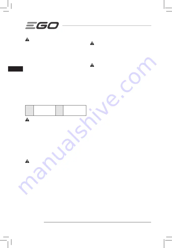 Ego Power+ LM2130E-SP Operator'S Manual Download Page 50