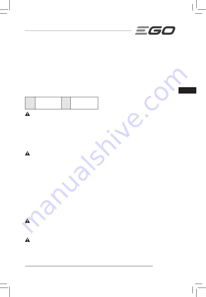 Ego Power+ LM2130E-SP Operator'S Manual Download Page 57