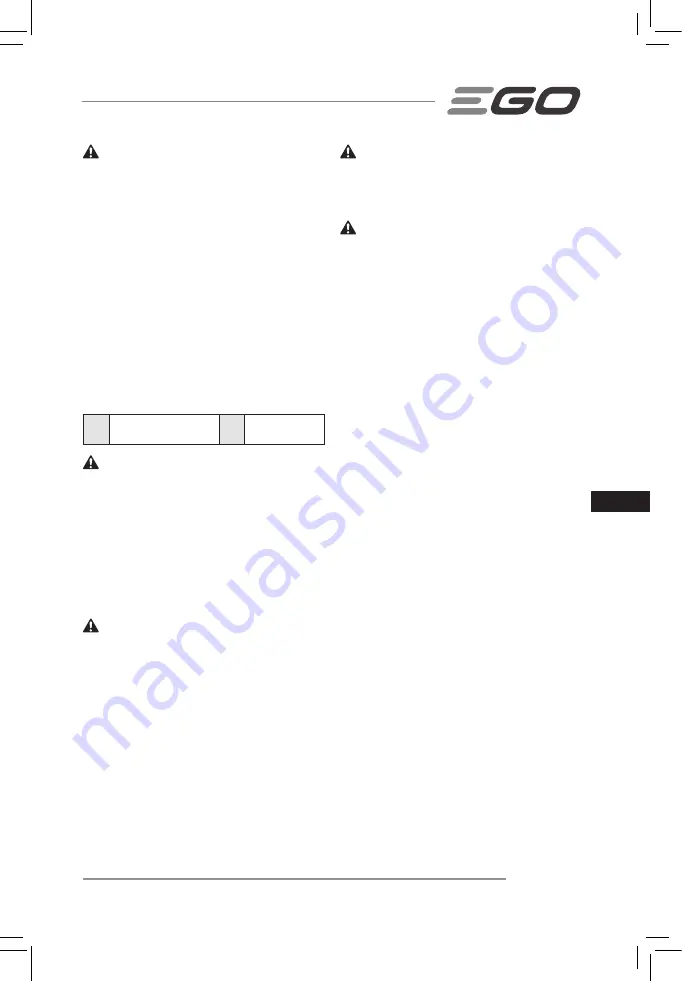 Ego Power+ LM2130E-SP Operator'S Manual Download Page 113