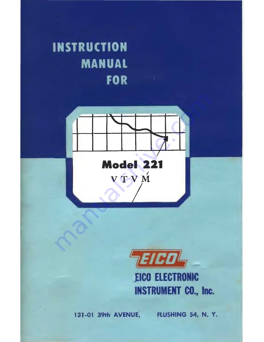 Eico 221 Instruction Manual Download Page 1