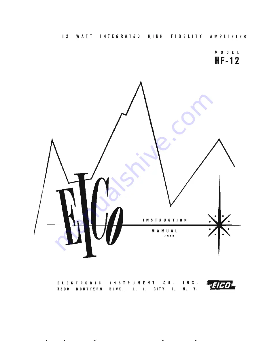 Eico HF 12 Instruction Manual Download Page 1