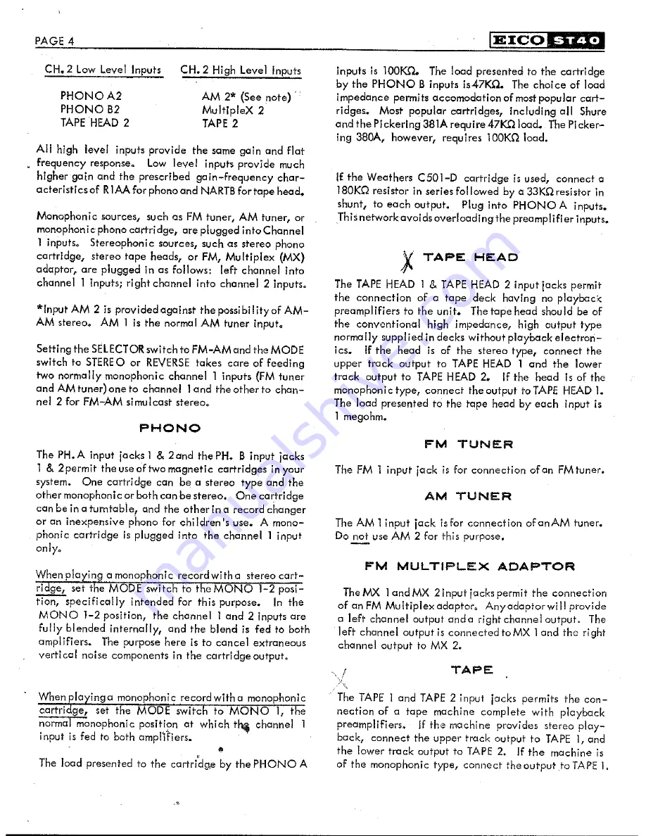 Eico ST 40 Instruction Manual Download Page 5