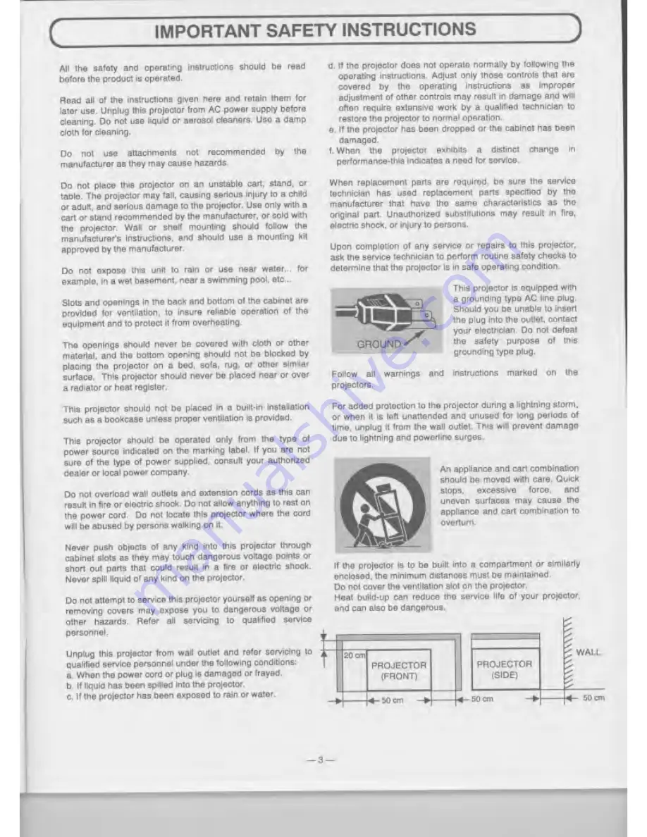 Eiki LC-NB1U Owner'S Instruction Manual Download Page 3