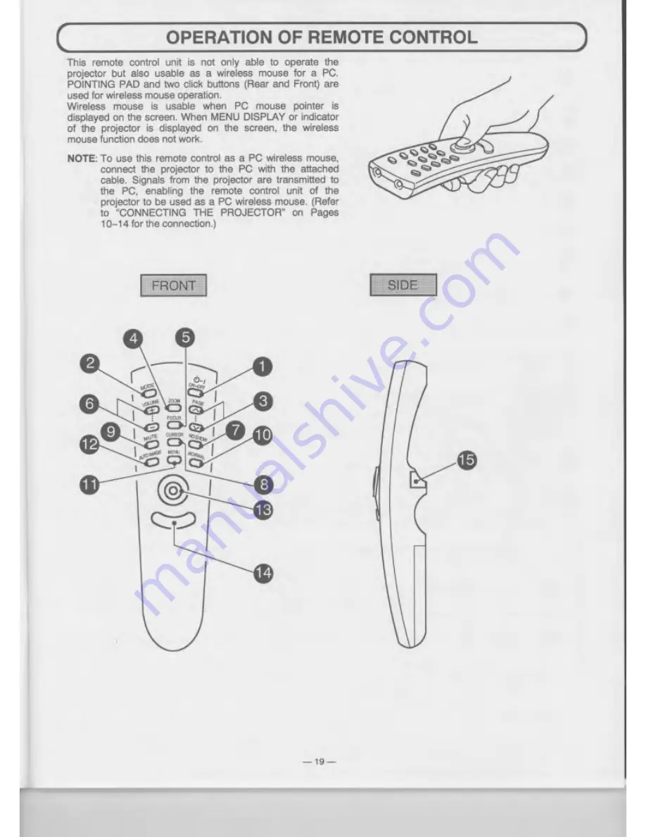 Eiki LC-NB1U Owner'S Instruction Manual Download Page 19