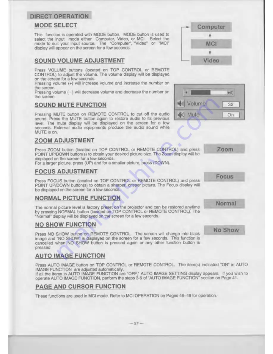 Eiki LC-NB1U Owner'S Instruction Manual Download Page 27