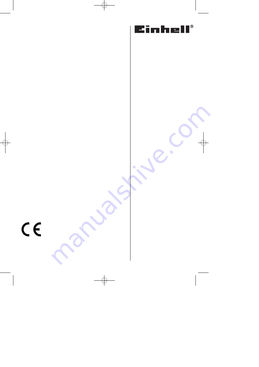 EINHELL 34.007.30 Original Operating Instructions Download Page 3