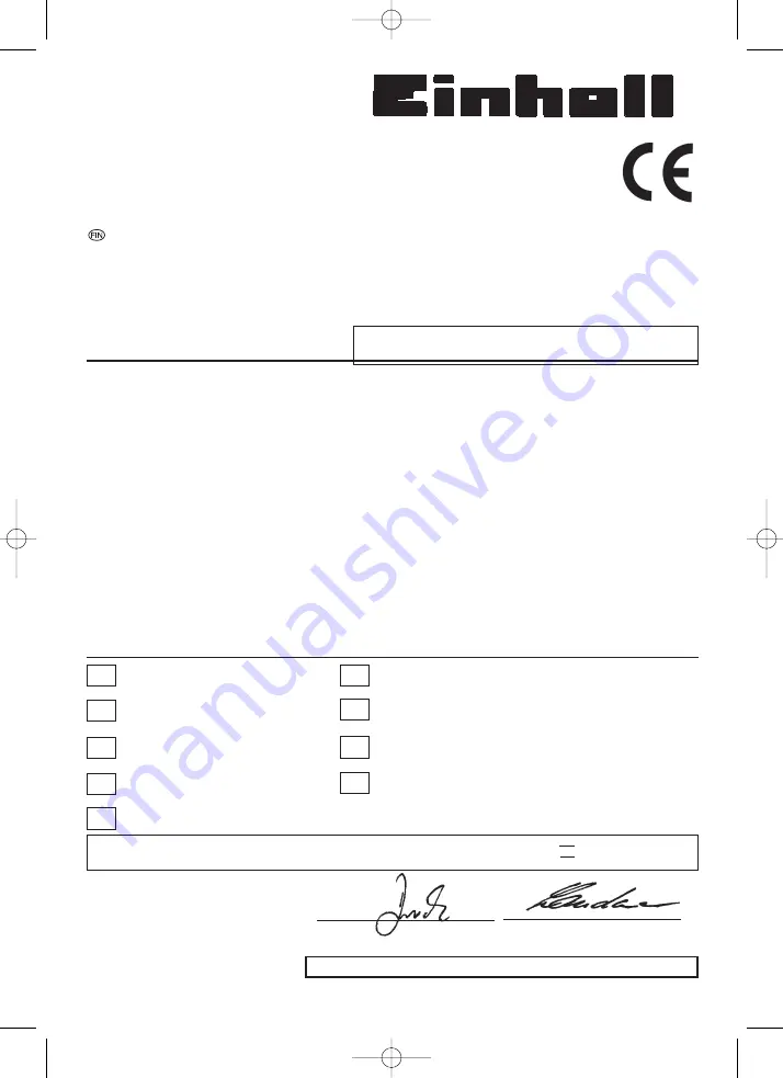 EINHELL 34.016.75 Operating Instructions Manual Download Page 49