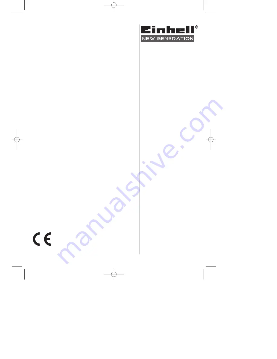 EINHELL STR 250 WS Operating Instructions Manual Download Page 1