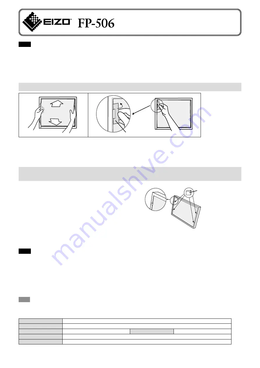 Eizo FP-506 User Manual Download Page 1