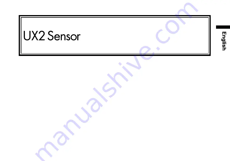 Eizo UX2 Instructions For Use Manual Download Page 1