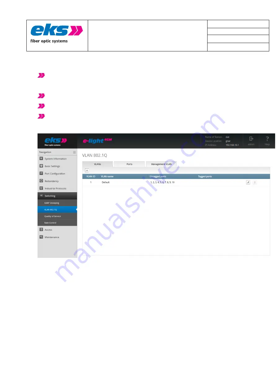 eks e-light-1000-4GM Operating Manual Download Page 57